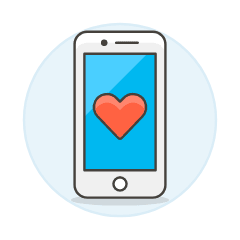 Dating Application 2 Illustration from UX Colors Set