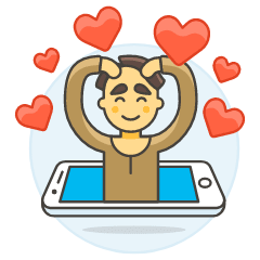 Online Dating 1 2 Illustration from UX Colors Set