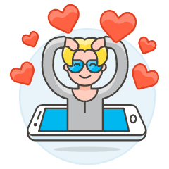 Online Dating 1 3 Illustration from UX Colors Set