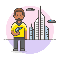Space Human 2 Illustration from UX Colors Set