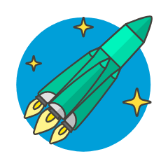 Rocket 8 Illustration from UX Colors Set