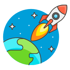 Space Journey Illustration from UX Colors Set