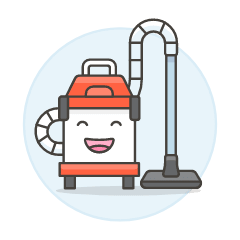 Happy Vacuum Cleaner Illustration from UX Colors Set
