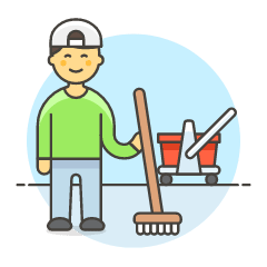 Janitor 3 Illustration from UX Colors Set
