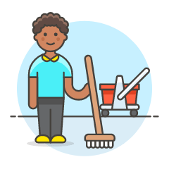 Janitor 6 Illustration from UX Colors Set