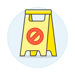 Wet Floor Sign Illustration from UX Colors Set