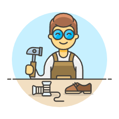 Shoes Making 1 Illustration from UX Colors Set