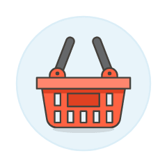 Shopping Basket Illustration from UX Colors Set