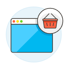 Shopping Basket Browser 1 Illustration from UX Colors Set