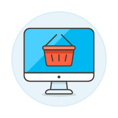 Shopping Basket Imac 2 Illustration from UX Colors Set