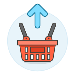 Shopping Basket Remove 1 Illustration from UX Colors Set