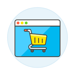 Shopping Cart Browser 2 Illustration from UX Colors Set