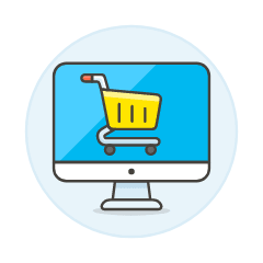 Shopping Cart Imac 2 Illustration from UX Colors Set