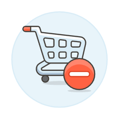 Shopping Cart Remove 2 Illustration from UX Colors Set
