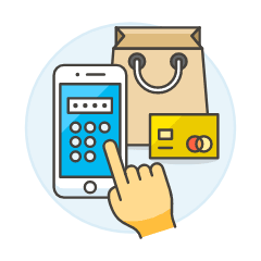Phone Checkout Pin 2 Illustration from UX Colors Set
