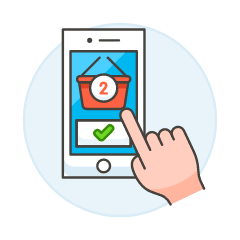 Shopping Phone App 1 Illustration from UX Colors Set