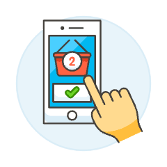 Shopping Phone App 2 Illustration from UX Colors Set