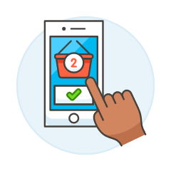 Shopping Phone App 3 Illustration from UX Colors Set