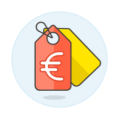 Tags Euro Illustration from UX Colors Set