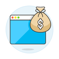 Online Income Browser Illustration from UX Colors Set