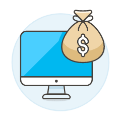 Online Income Imac Illustration from UX Colors Set
