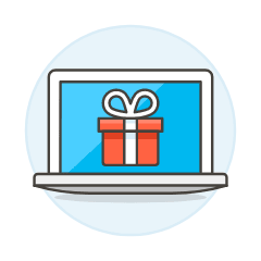Gift Box Laptop 2 Illustration from UX Colors Set