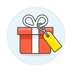 Gift Box Tag Illustration from UX Colors Set