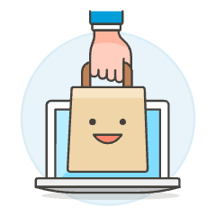 Online Shop Laptop 1 Illustration from UX Colors Set