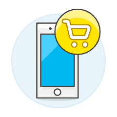 Phone App Shop 1 Illustration from UX Colors Set