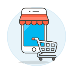 Phone App Shop 4 Illustration from UX Colors Set