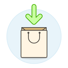 Shopping Bag Add 1 Illustration from UX Colors Set
