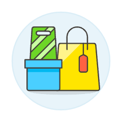 Shopping Bag Box Illustration from UX Colors Set