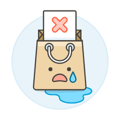 Shopping Bag Empty Illustration from UX Colors Set
