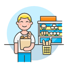 Bakery Shopping 1 5 Illustration from UX Colors Set