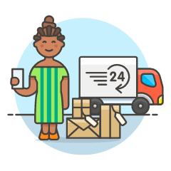 Delivery Truck 4 Illustration from UX Colors Set