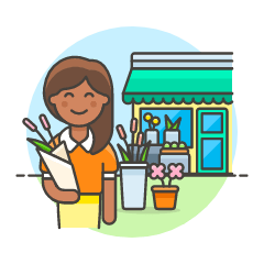 Flower Shopping 1 2 Illustration from UX Colors Set