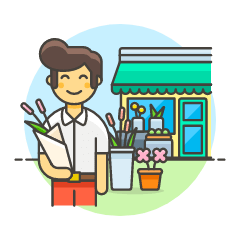 Flower Shopping 1 4 Illustration from UX Colors Set