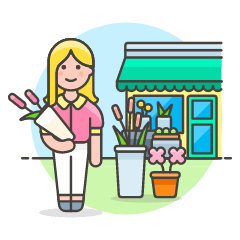 Flower Shopping 2 3 Illustration from UX Colors Set
