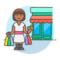 Grocery Shopping 1 2 Illustration from UX Colors Set