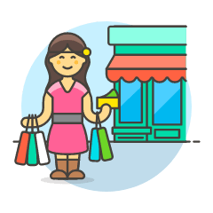 Grocery Shopping 1 3 Illustration from UX Colors Set