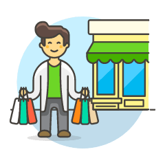 Grocery Shopping 1 5 Illustration from UX Colors Set