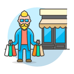 Grocery Shopping 1 6 Illustration from UX Colors Set