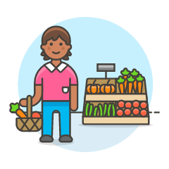 Grocery Shopping 3 3 Illustration from UX Colors Set