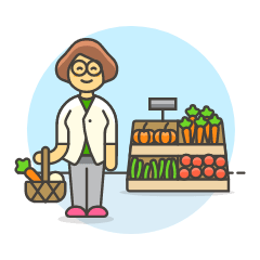 Grocery Shopping 3 6 Illustration from UX Colors Set