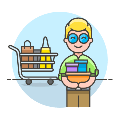 Grocery Shopping Cart 1 Illustration from UX Colors Set
