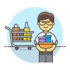 Grocery Shopping Cart 5 Illustration from UX Colors Set