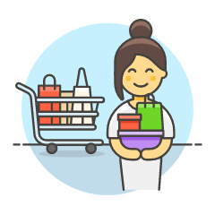 Grocery Shopping Cart 6 Illustration from UX Colors Set