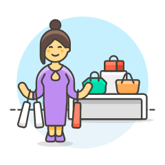 Purse Shopping 4 Illustration from UX Colors Set