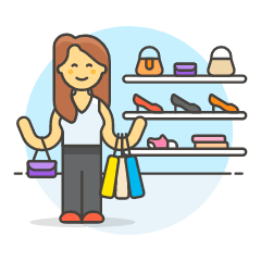 Shopping Female Section 3 Illustration from UX Colors Set