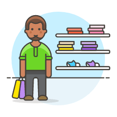 Shopping Man Section 2 Illustration from UX Colors Set